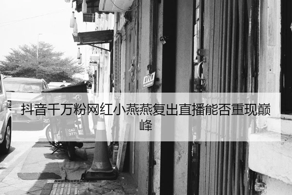 抖音千万粉网红小燕燕复出直播能否重现巅峰